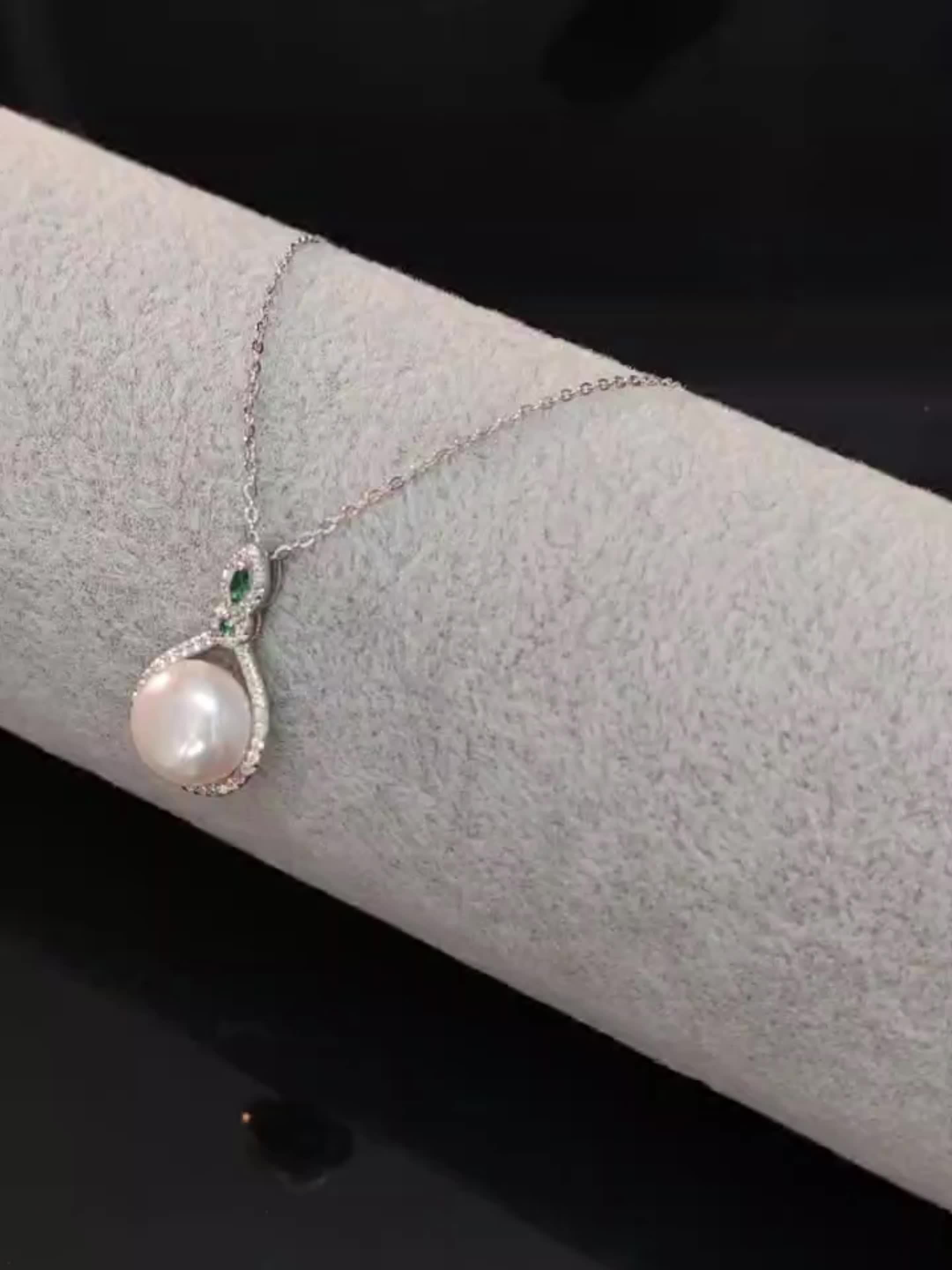 Natural Freshwater Pearl Pendant Necklace S925 Silver